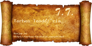 Terhes Teodózia névjegykártya